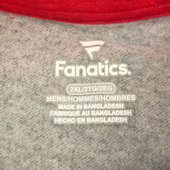 Fanatics Wisconsin Badgers NCAA 1/4 Zip Gray Pullover Sweatshirt Mens XXL - Picture 4 of 12